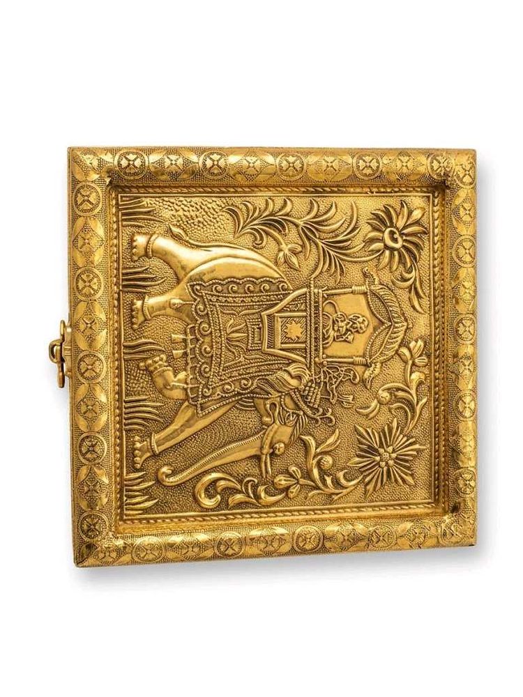 Vintage Embossed Elephant Trinket Box