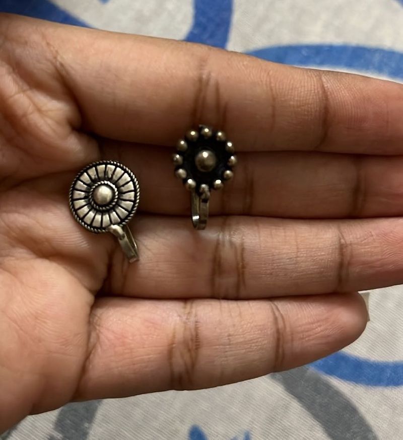 Set of 3 Oxidized Nose Pins