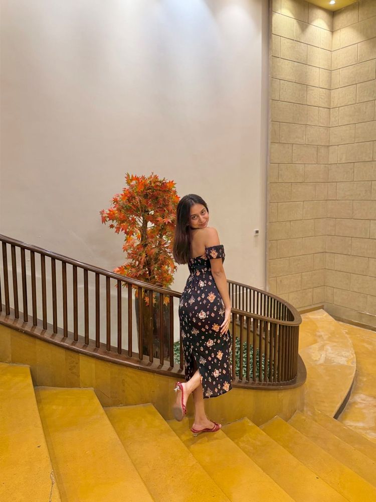 Floral Off-Shoulder Midi Dress
