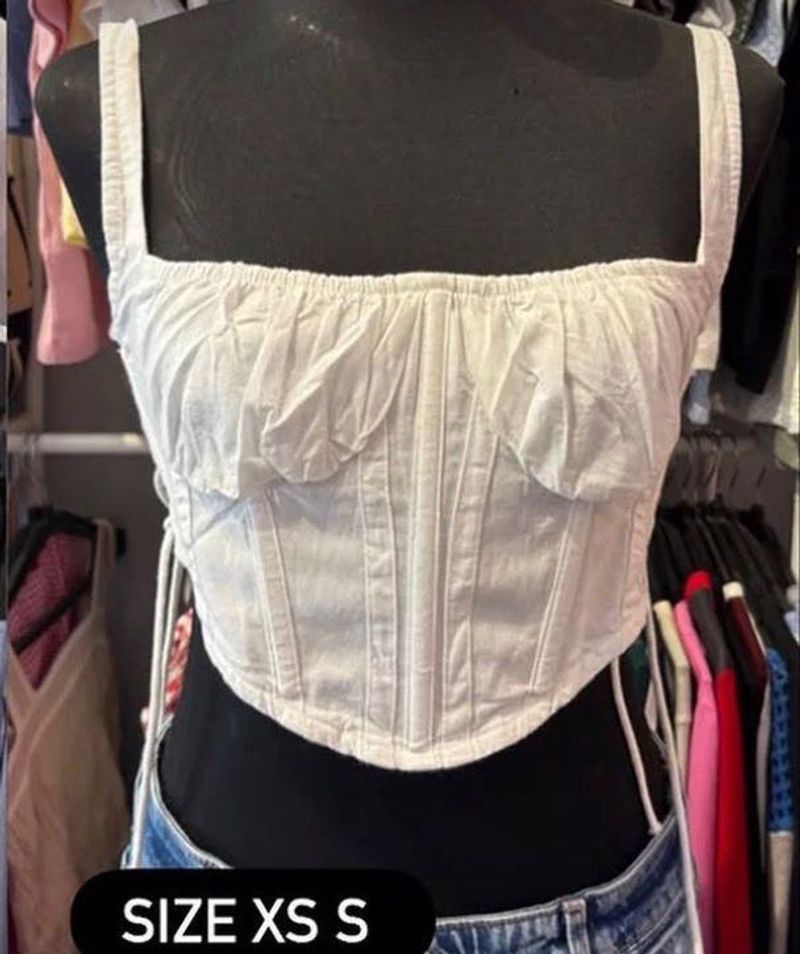 Chic White Corset Top