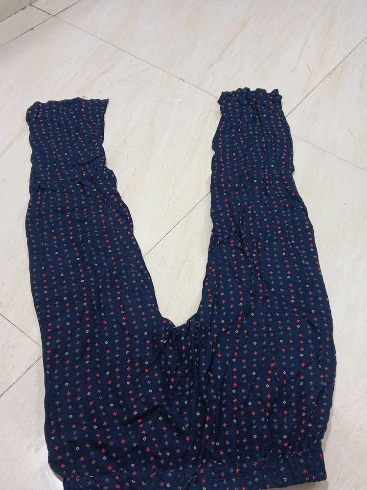 Comfortable Navy Blue Printed Palazzos