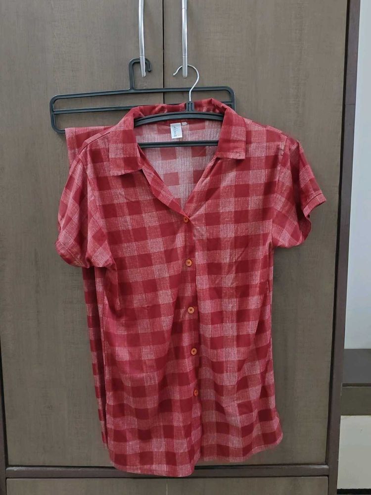 Red Plaid Pajama Set
