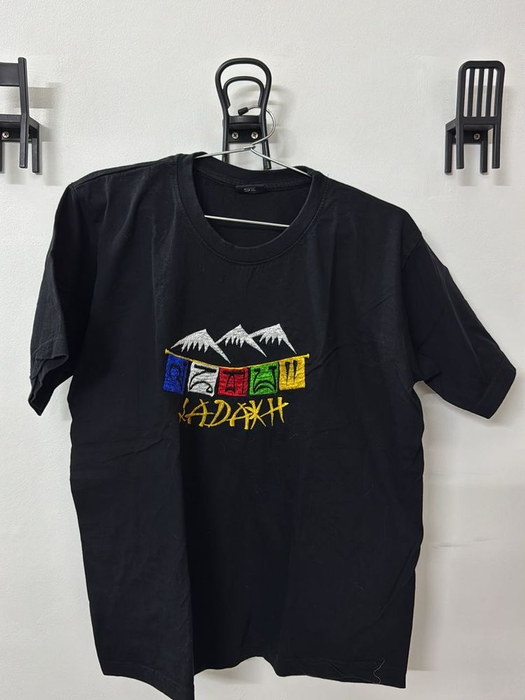 Black Ladakh Graphic T-Shirt