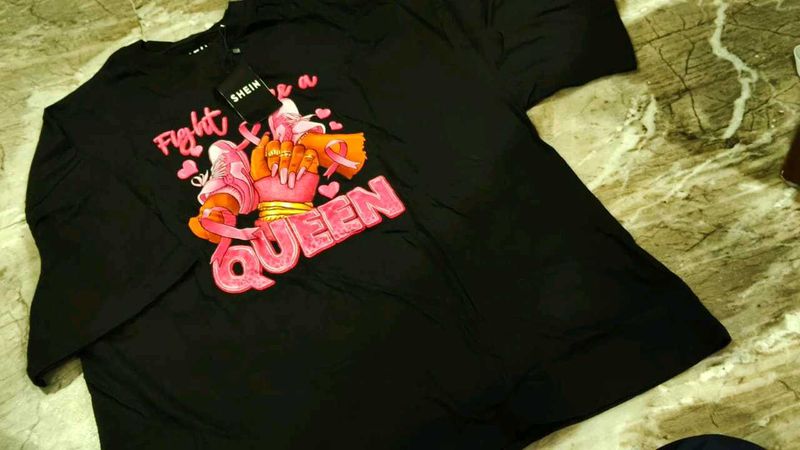 Shein "Fight Like a Queen" Graphic Tee