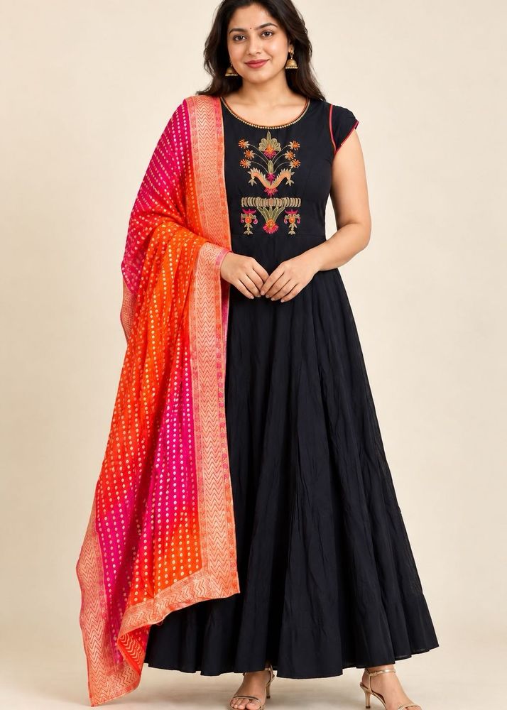 Handwork Anarkali Gown with Dupatta