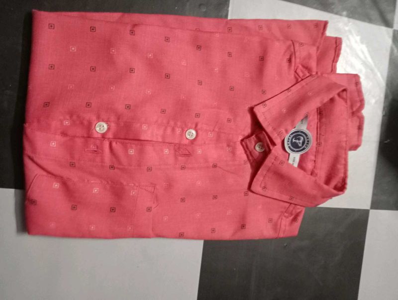 Men's Coral Printed Casual Shirt