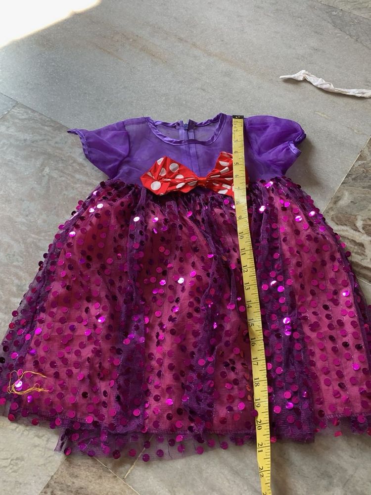 Sparkly Purple Dress with Bow