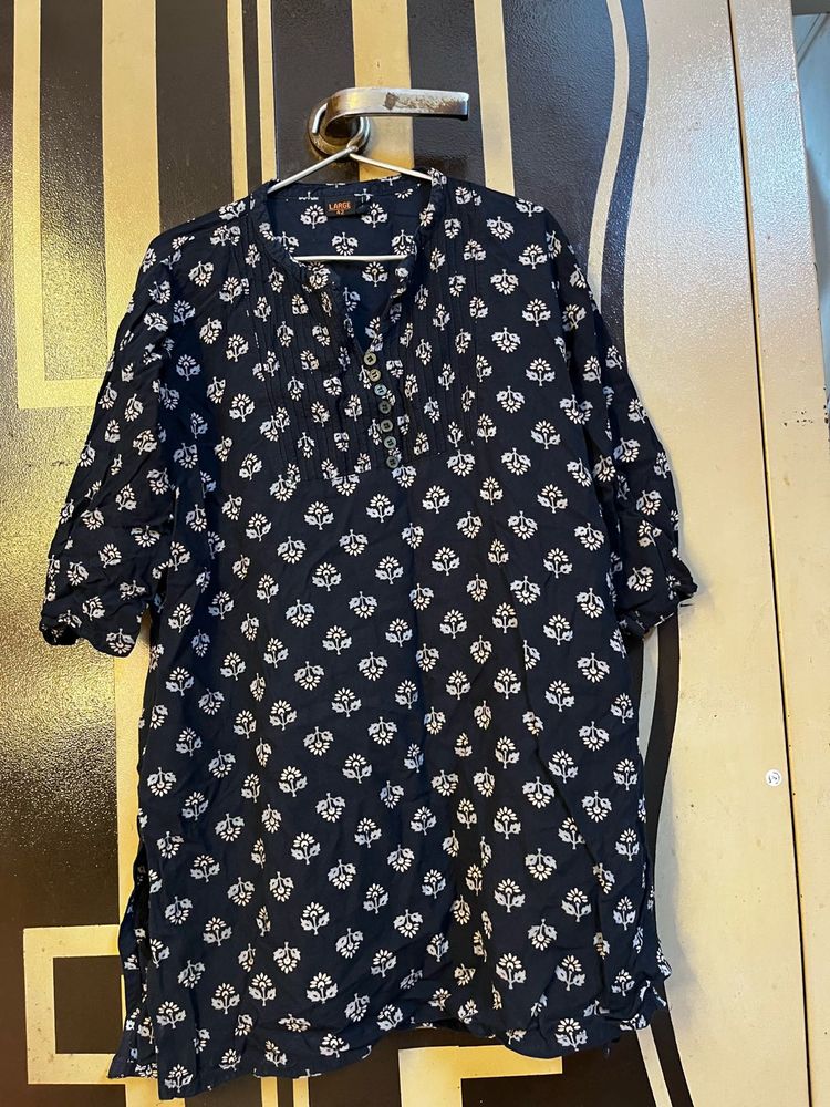 Blue Printed Kurta