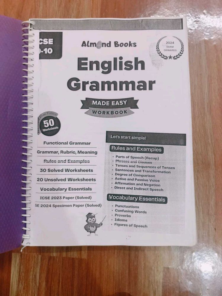 ICSE 9&amp;10 English Grammar ALMOND AND BOOKS