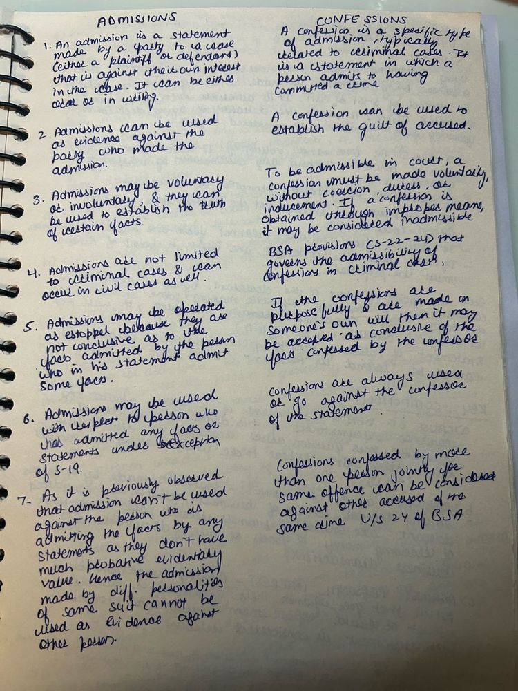 evidence law notes (BSA)