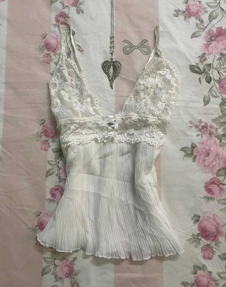 vintage Lace Trim Camisole Slip🍓