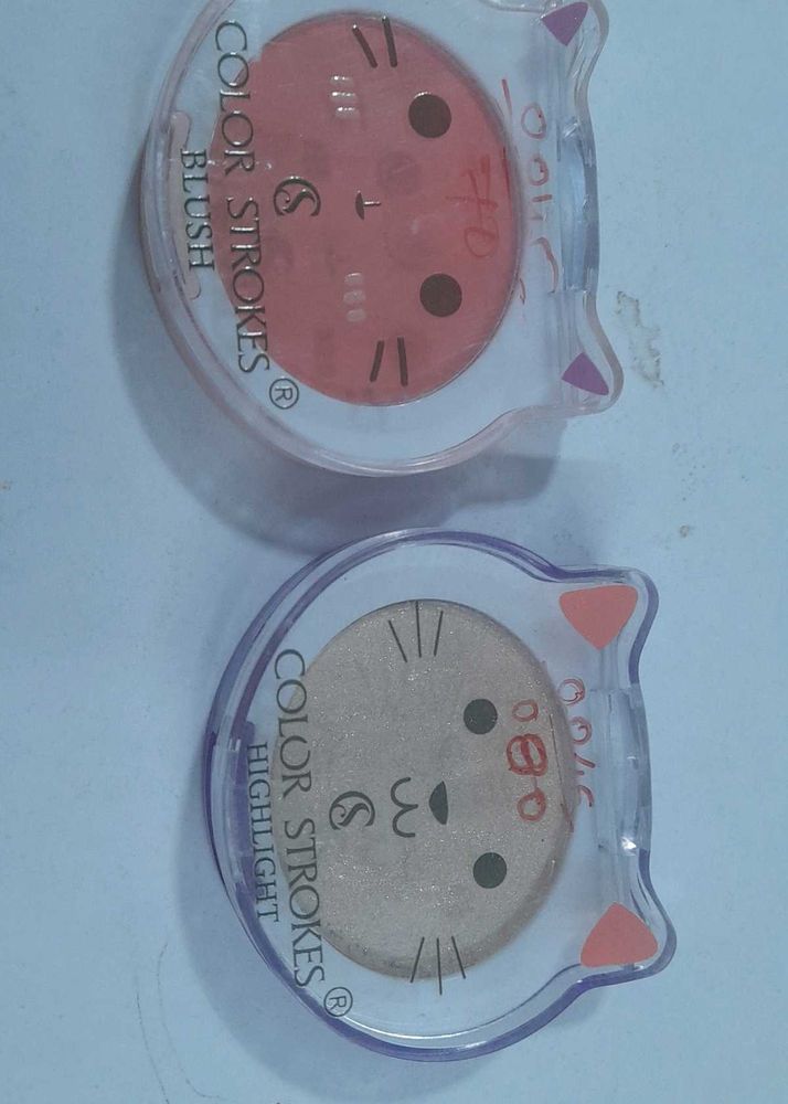Color Strokes Cute Cat Blush &amp; Highlighter wit