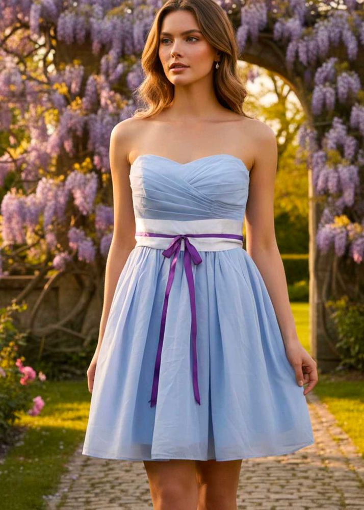 Charming Blue Fit &amp; Flare Dress