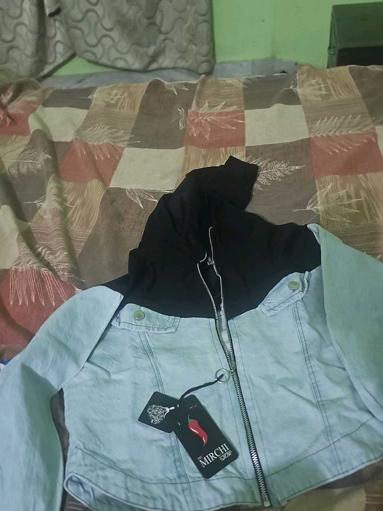 denim top and jacket