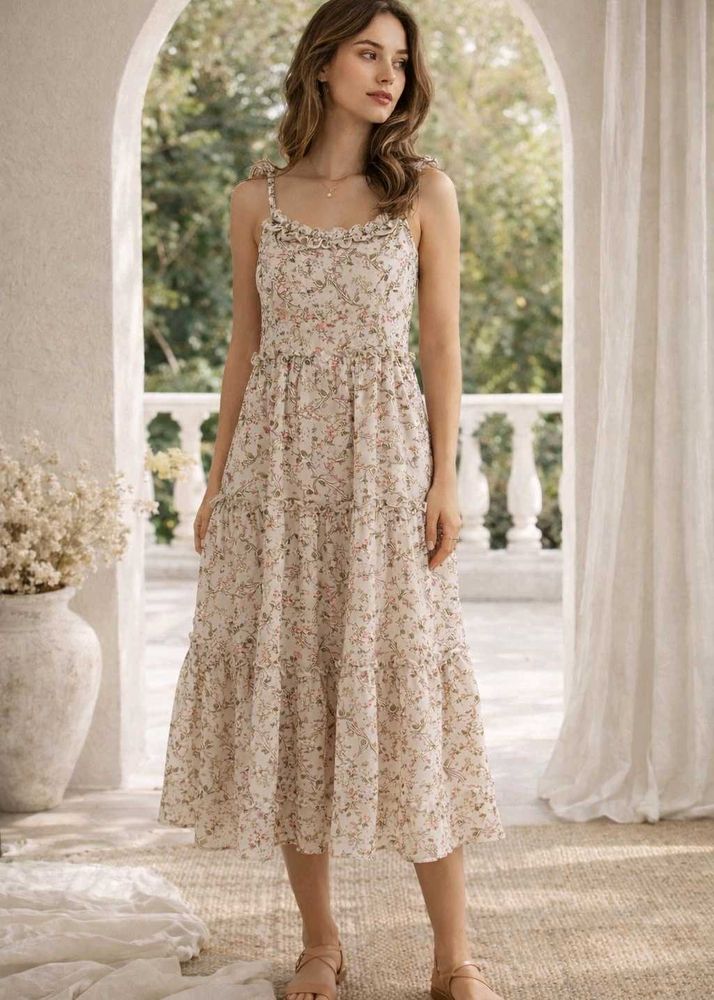 Floral Print Midi Dress
