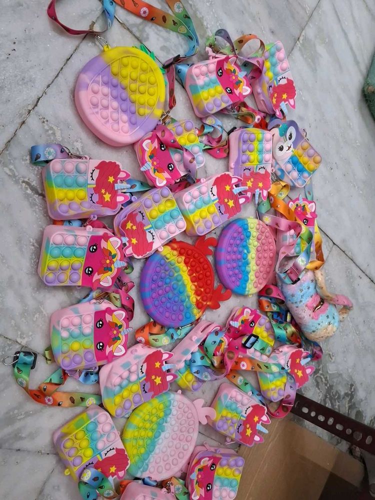 Unicorn Pop-It Coin Purses (Set of)