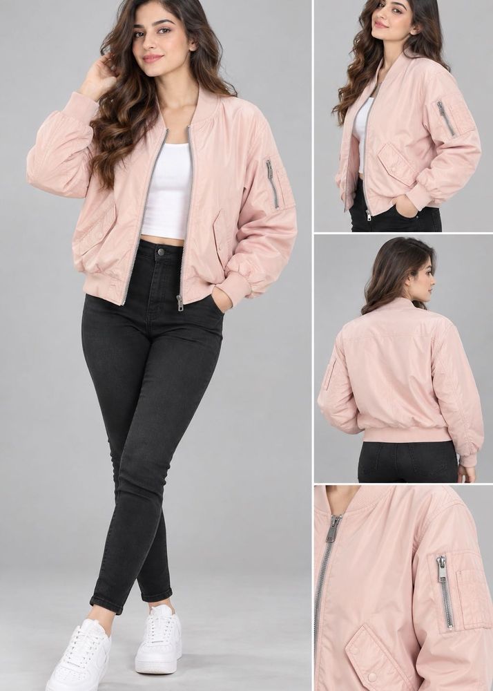 H&amp;M Light Pink Bomber Jacket