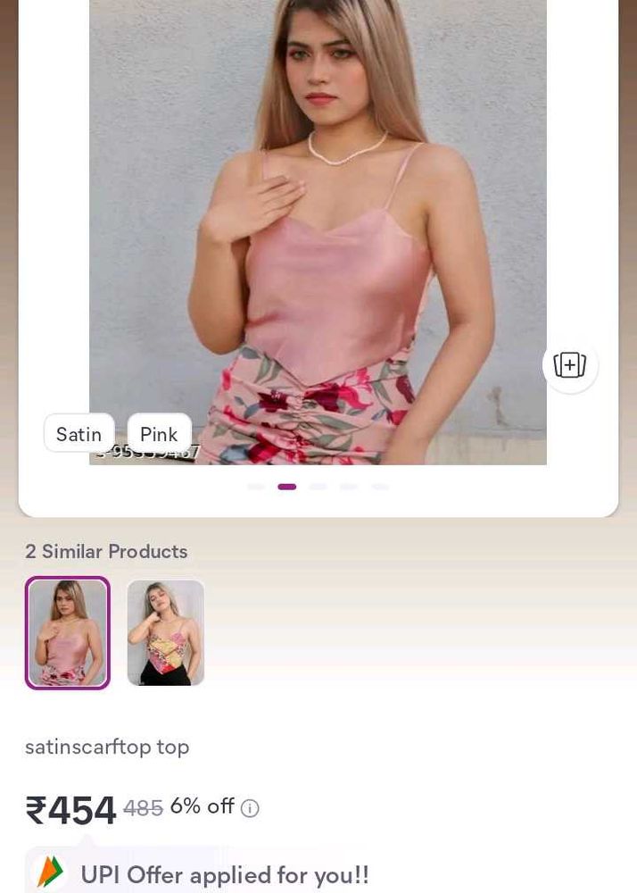 Satin Cami Crop Top