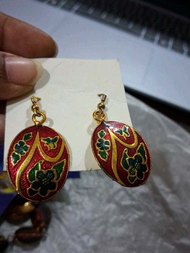 Floral Enamel Earrings