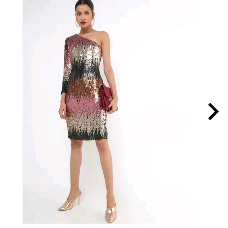 Project Eve One Shoulder Sequin Dress
