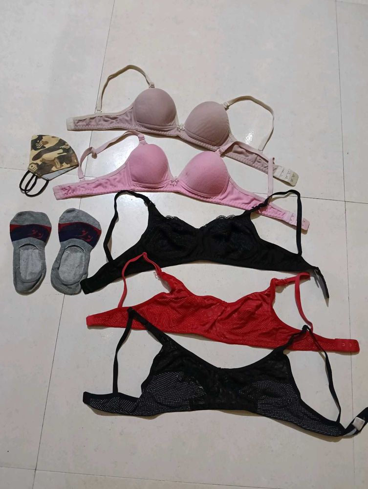 Assorted Bras and Socks Bundle