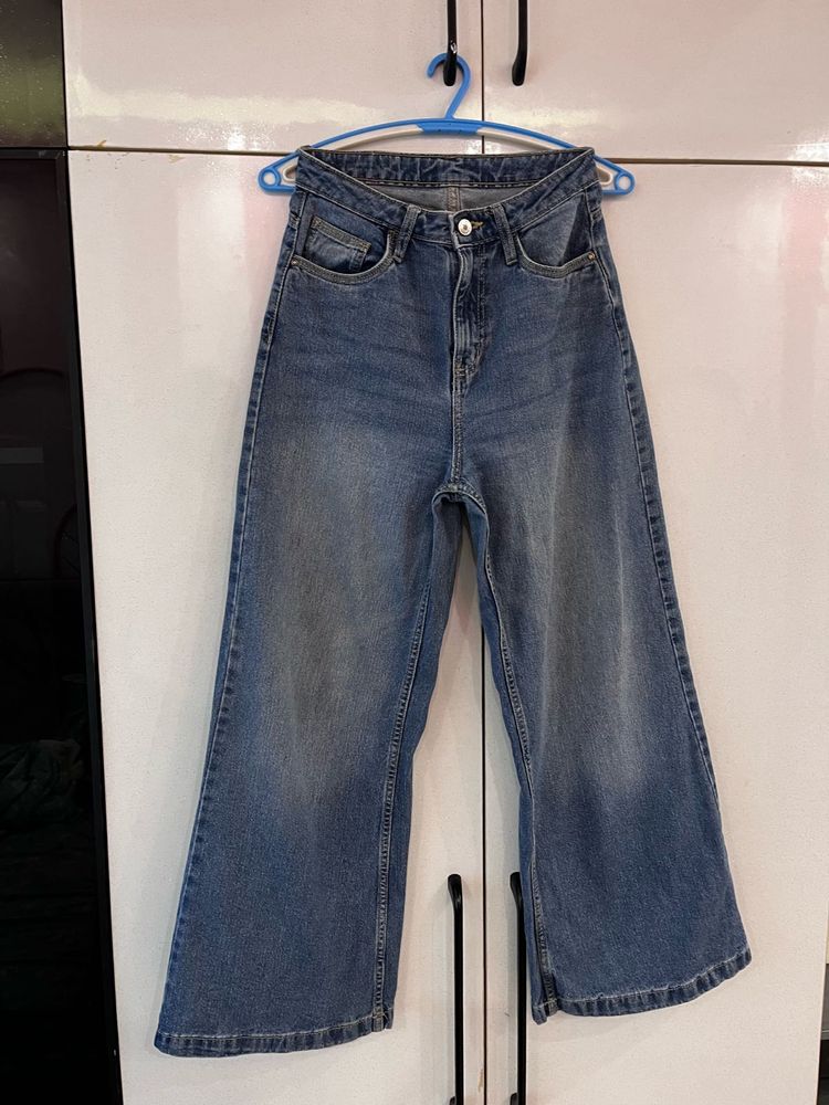 High-Waisted Wide Leg Jeans