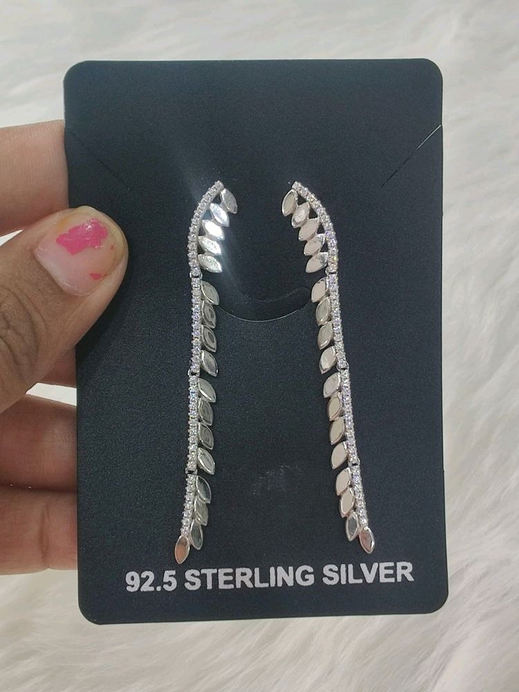 92.5 Sterling Silver Heavy Earings
