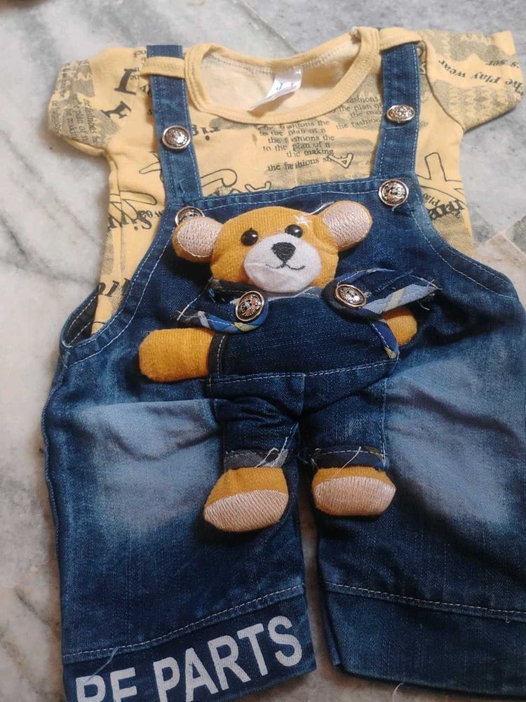 Baby Denim Overalls Set