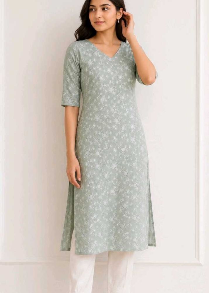 Pastel Green Glitter Kurta