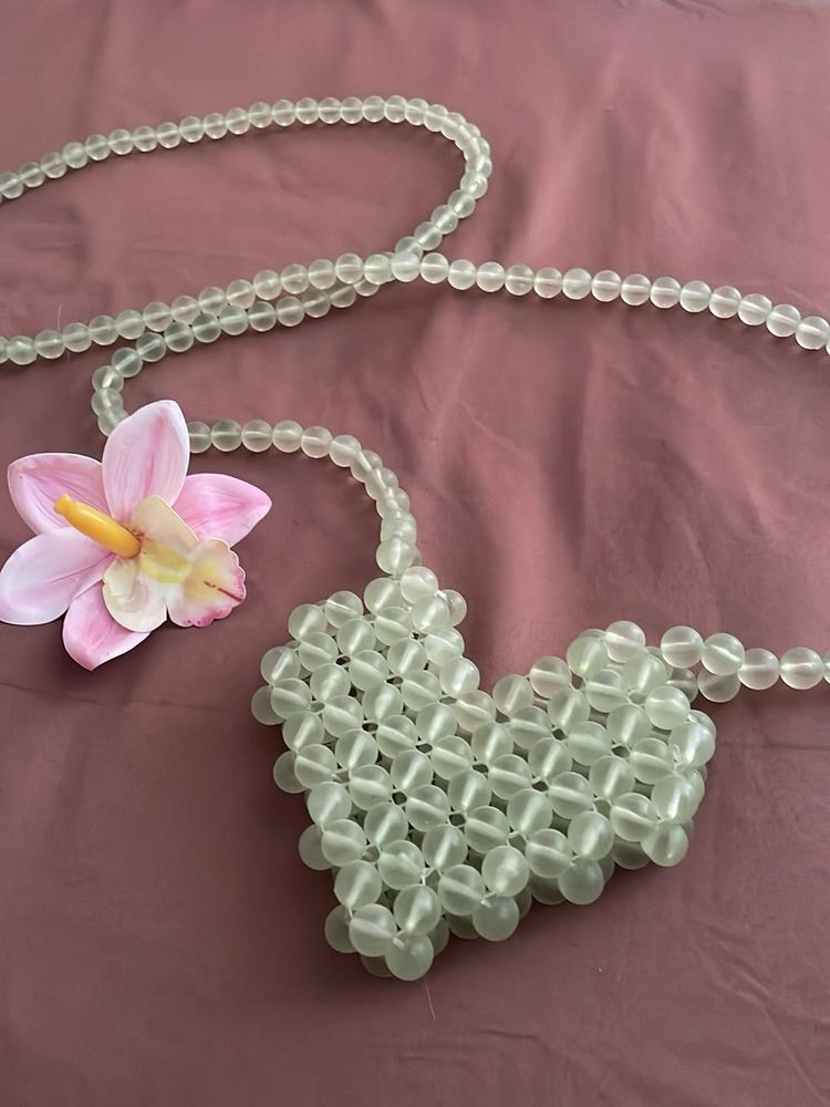 Beaded Heart bag