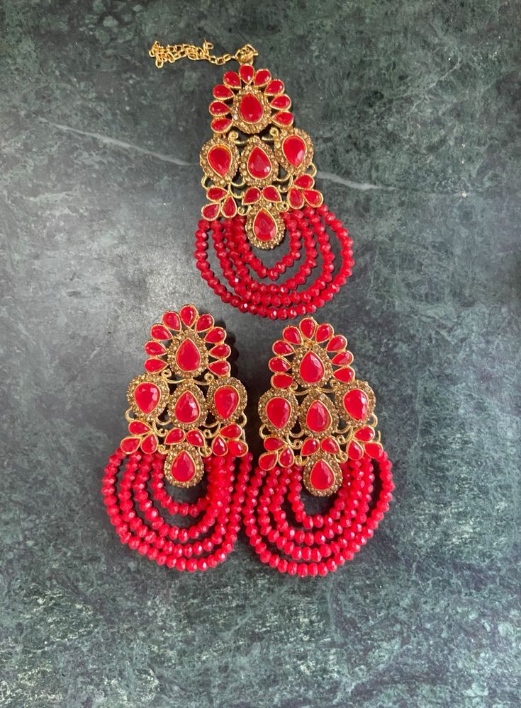 Red Jewelry Set