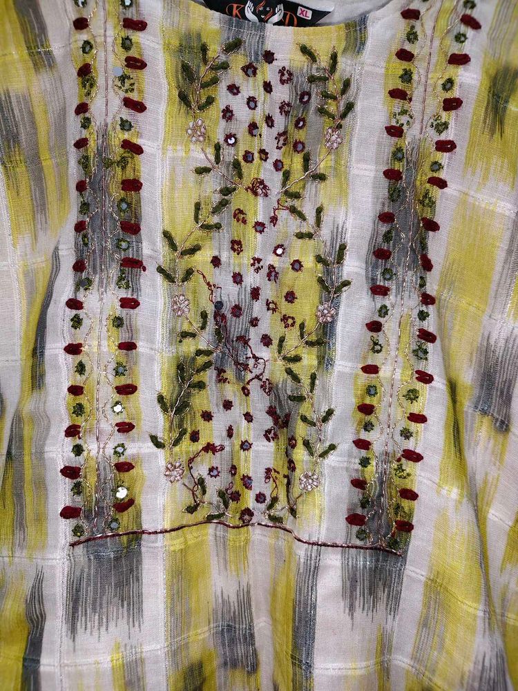 Beautiful Blocks Print With Designer Pant