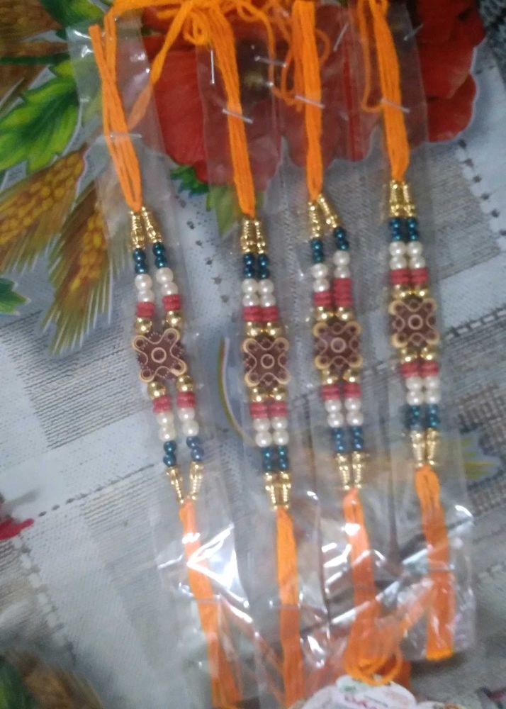 Set of 5 Designer Rakhi Bracelets