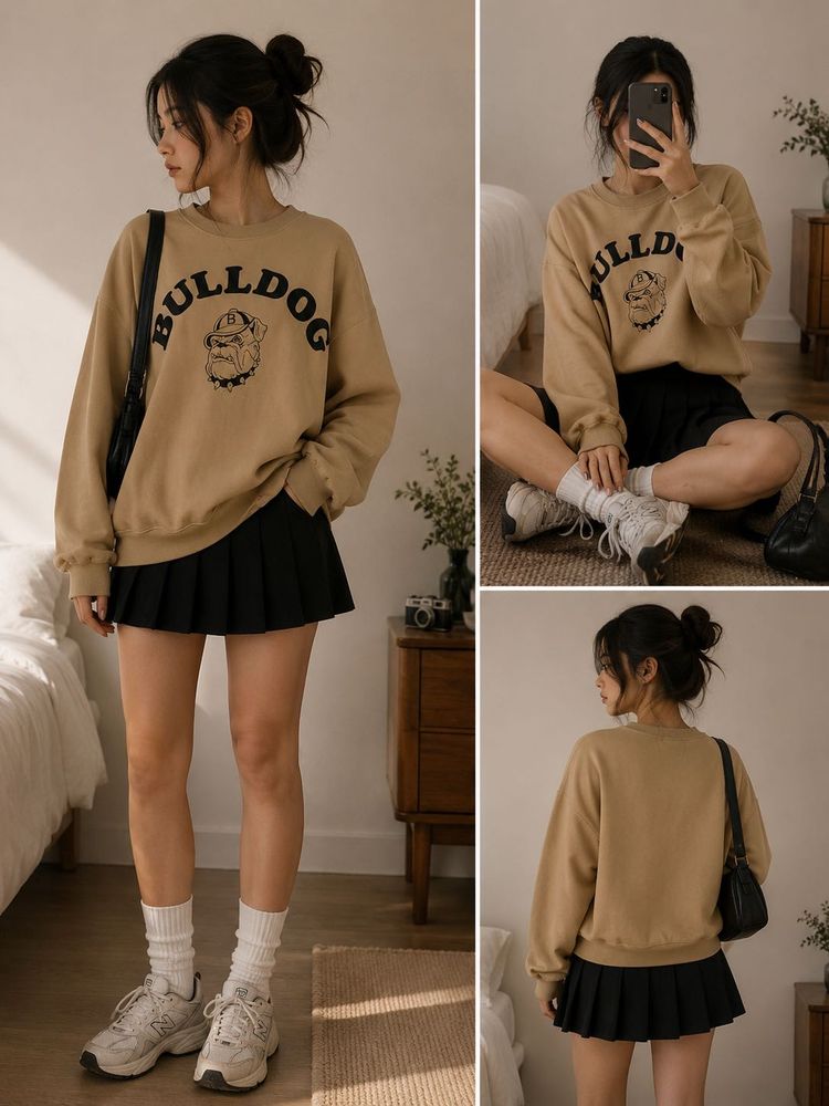 Bulldog oversized Sweatshirt🫶🏻