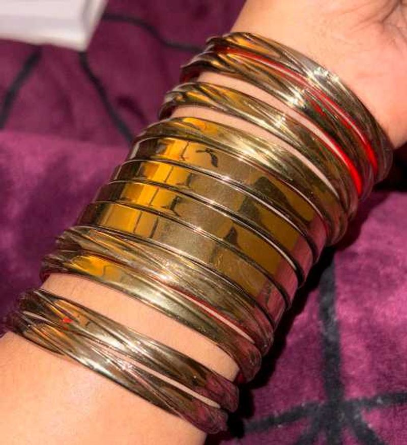 Boho Stackable Gold Bangles