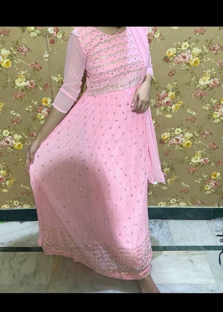 Pink Embellished Gown