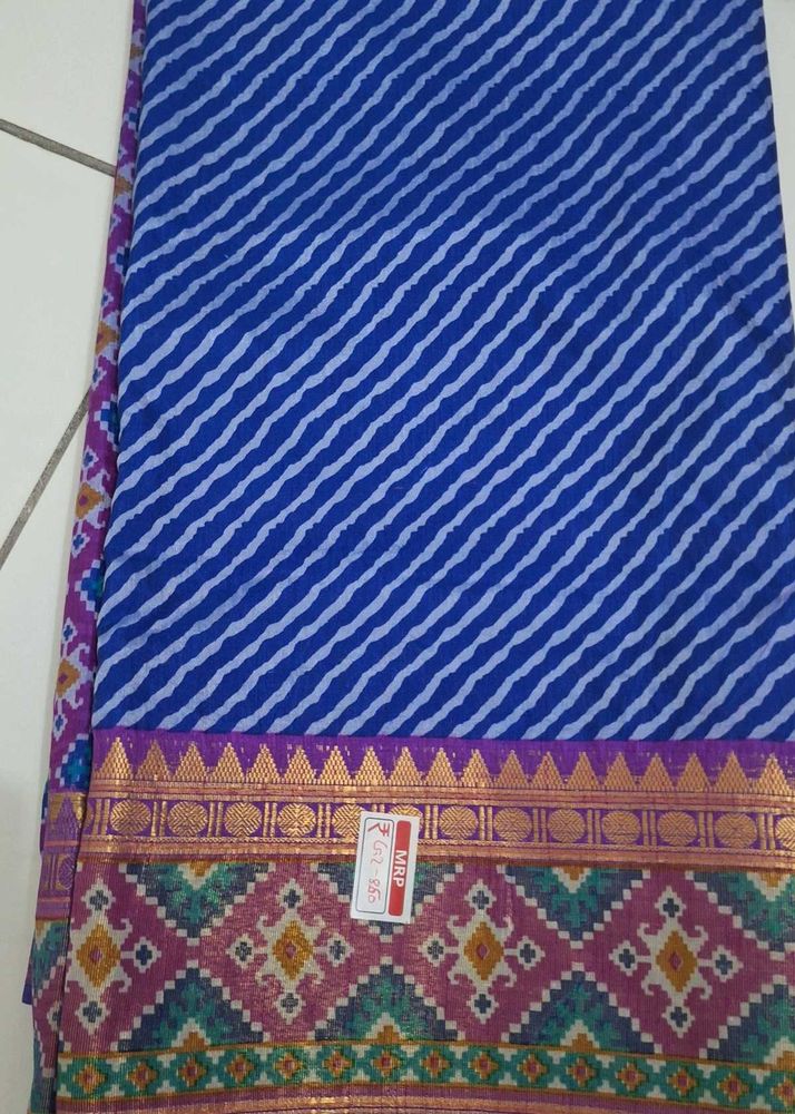Blue Lehariya Saree
