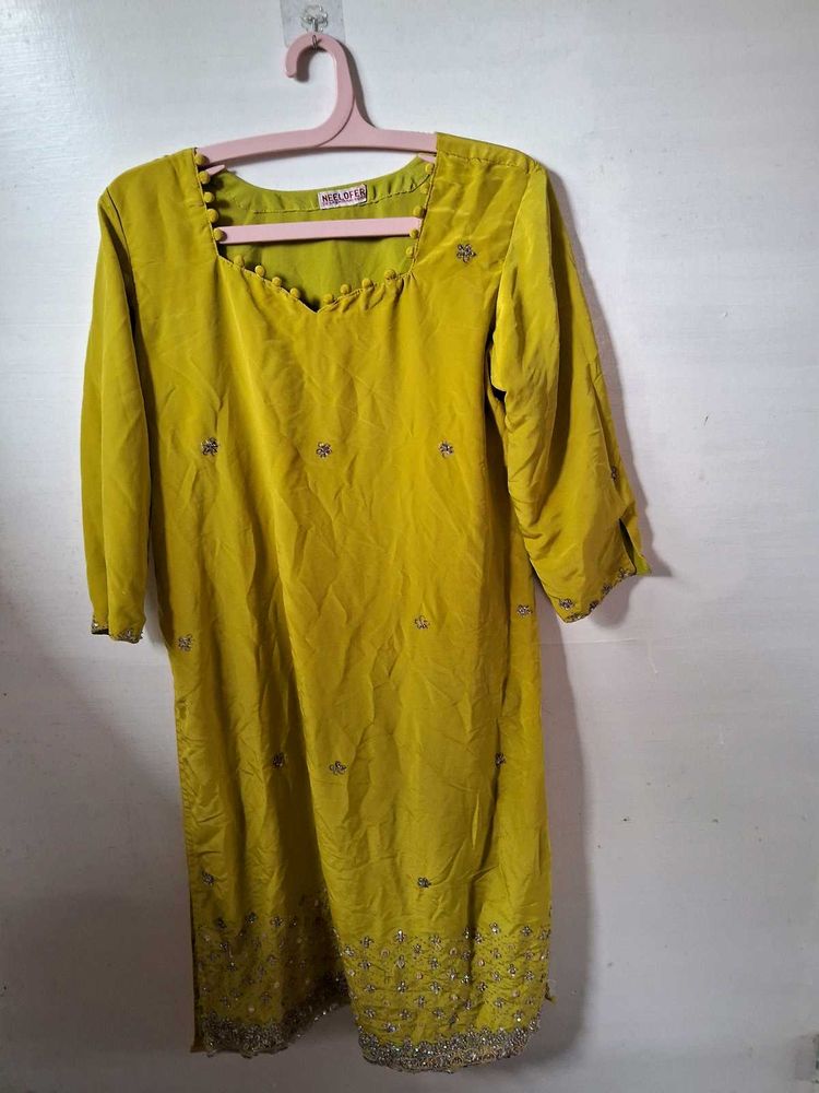 Vintage Yellow Salwar with embellishments