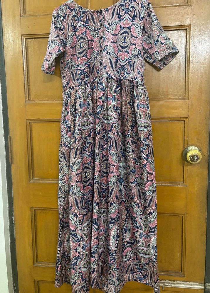 Paisley Print Maxi Dress