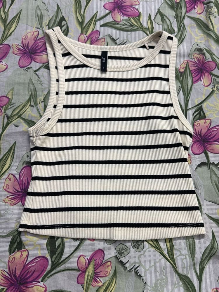 Striped Ribbed Tank Top