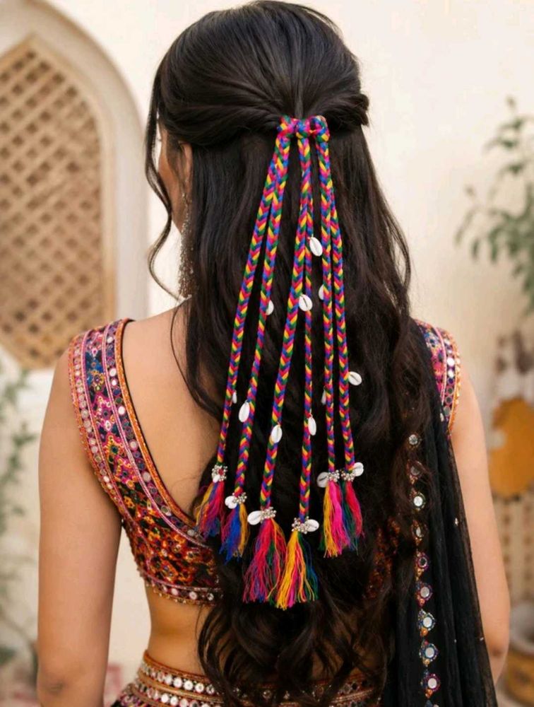 Boho Braided Hair Extensions with Shells