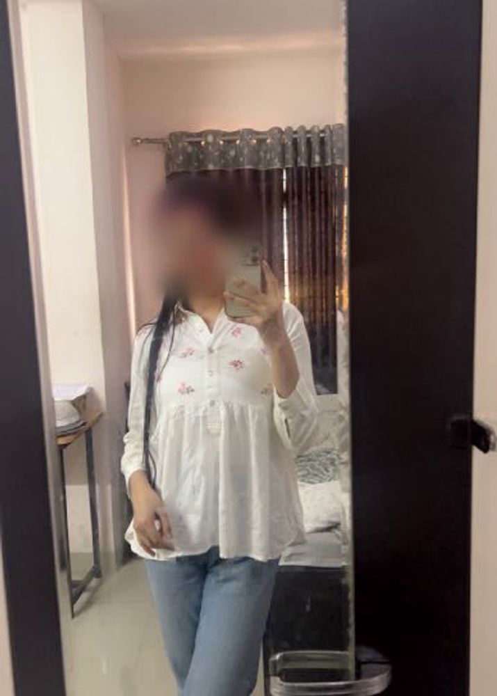 bombay paisley by westside White peplum  Top