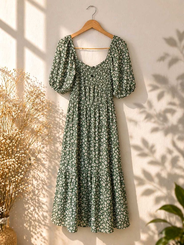 floral A-line dress