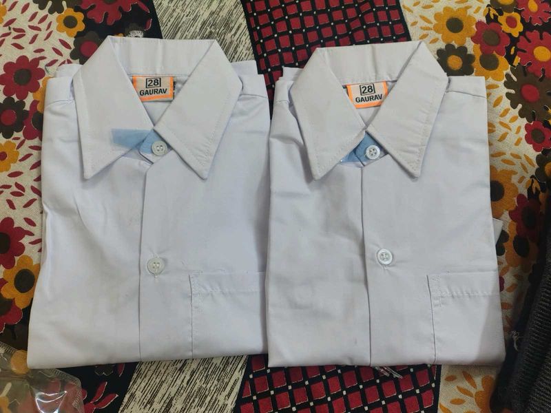 White Collared Shirt and Pant - pack of 2