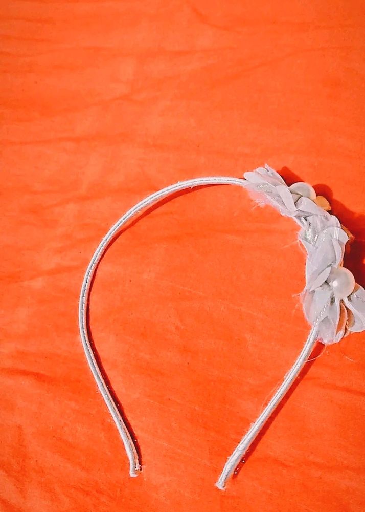 Silver Flower Headband