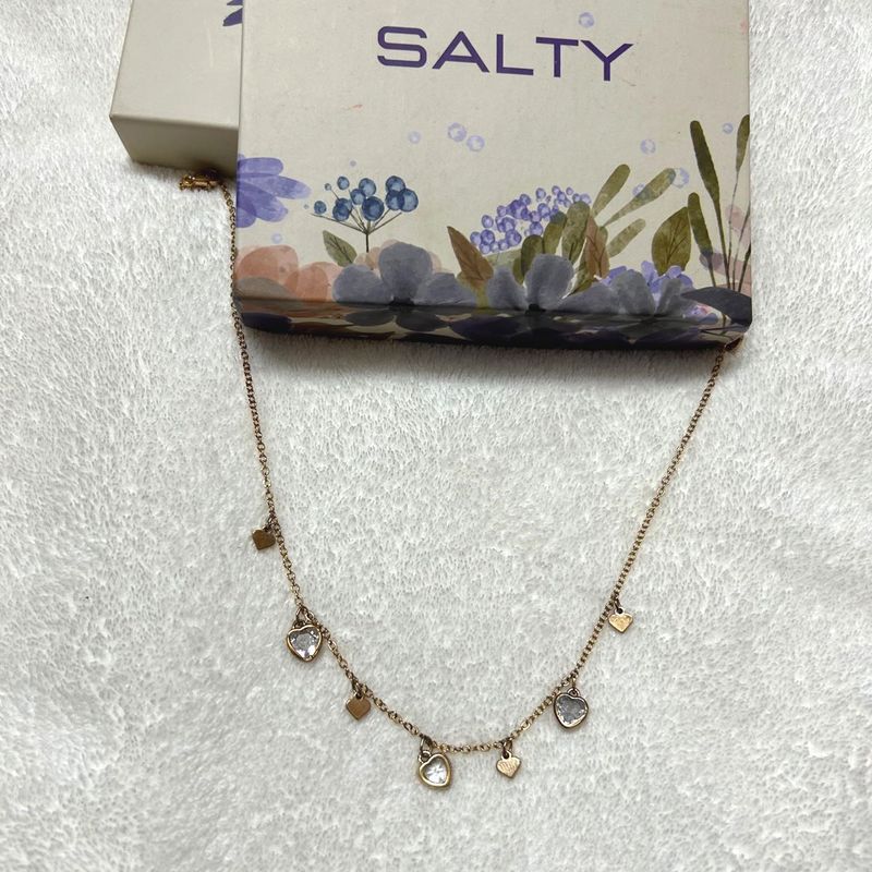 Salty Necklace with Heart Charms