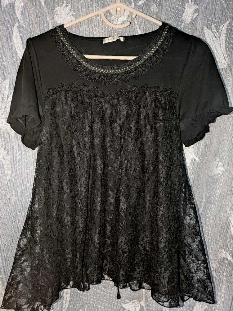 2000s Y2K GOTHIC TIEABLE TOP