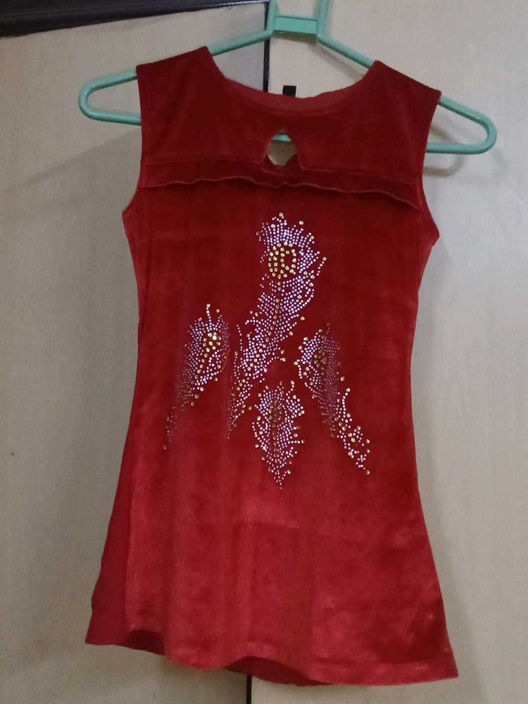A Beautiful Red Velvet Top.