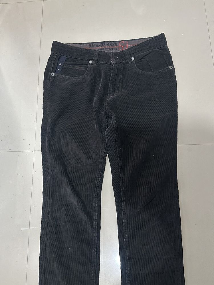Black Brown Courdroy Pants