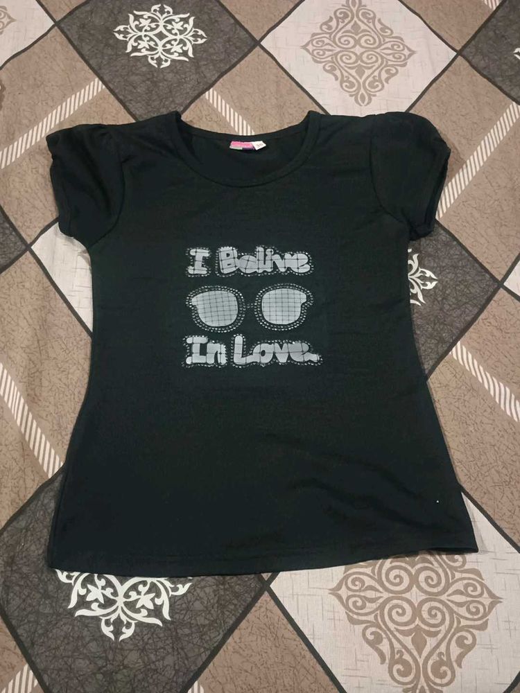 Cute Black Graphic Tee